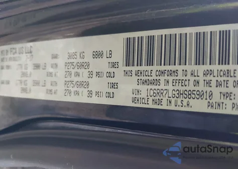 2017 Ram 1500 Big Horn 4X4 5'7 Box z USA, uszkodzony, nr VIN 1C6RR7LG3HS859010